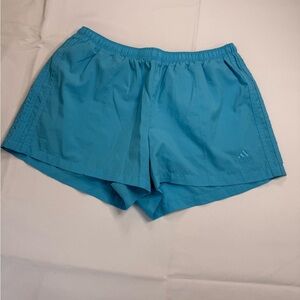 Adidas Blue Athletic Shorts Lightweight Elastic Waist